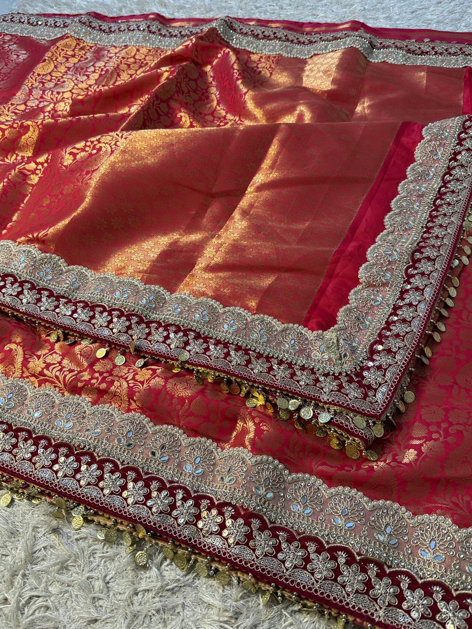 Banarasi Tissue Silk Saree With Blouse