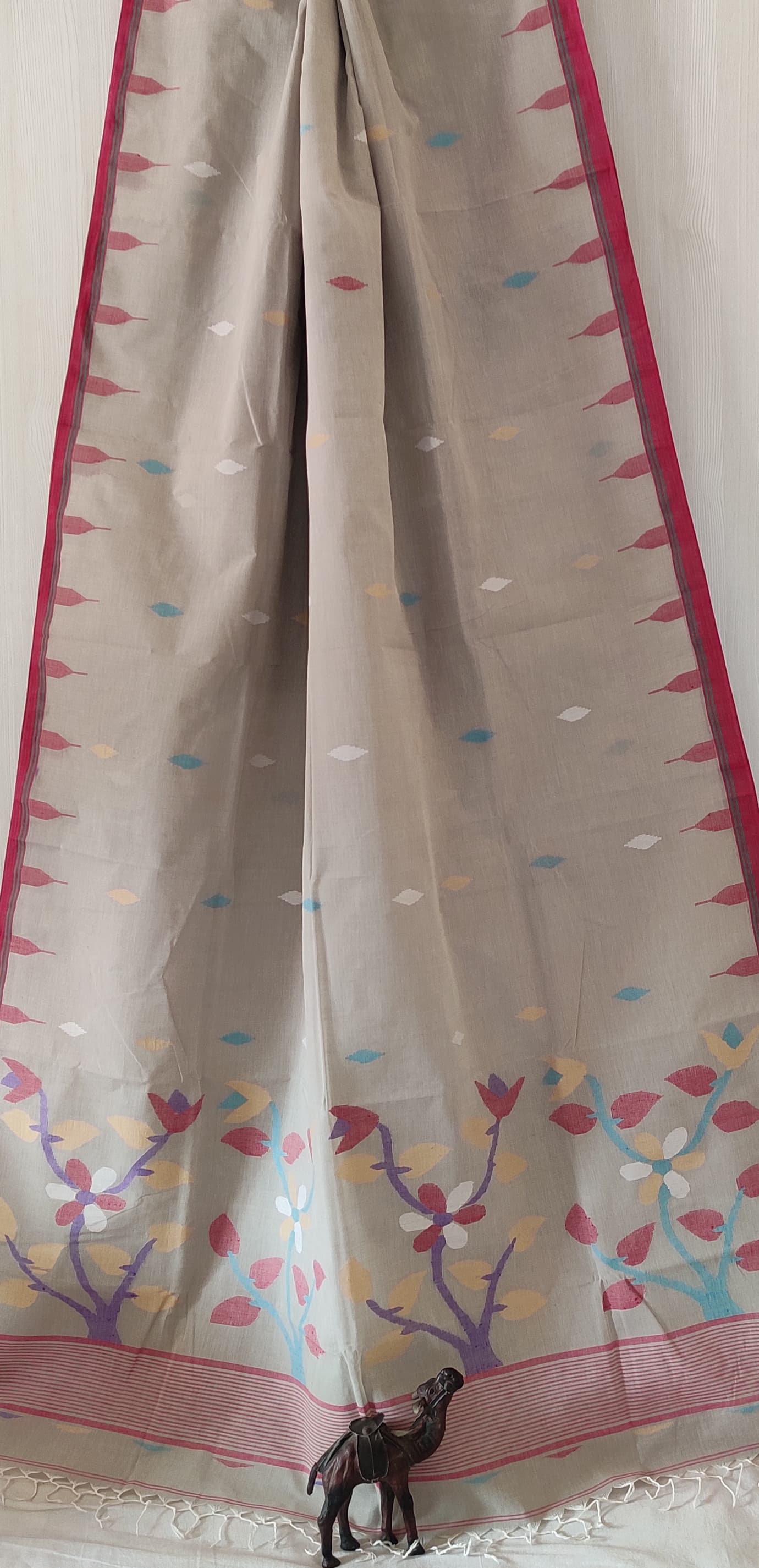 Pure Cotton needle work jamdani Saree