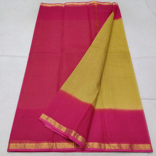 Kota Cotton Plain Dye Saree