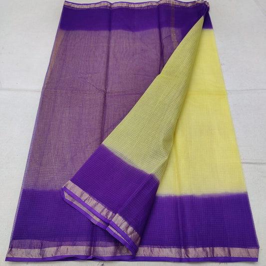 Kota Cotton Plain Dye Saree