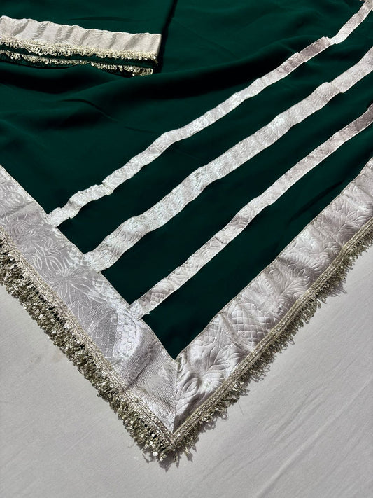 Beautiful Georgette Gota  Patti  Work Saree
