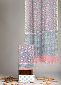 Pure Cotton Hand Block Print Suit With Kota Doriya Dupatta