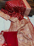 Banarasi  Georgette   Soft  Silk Saree With Zari Work
