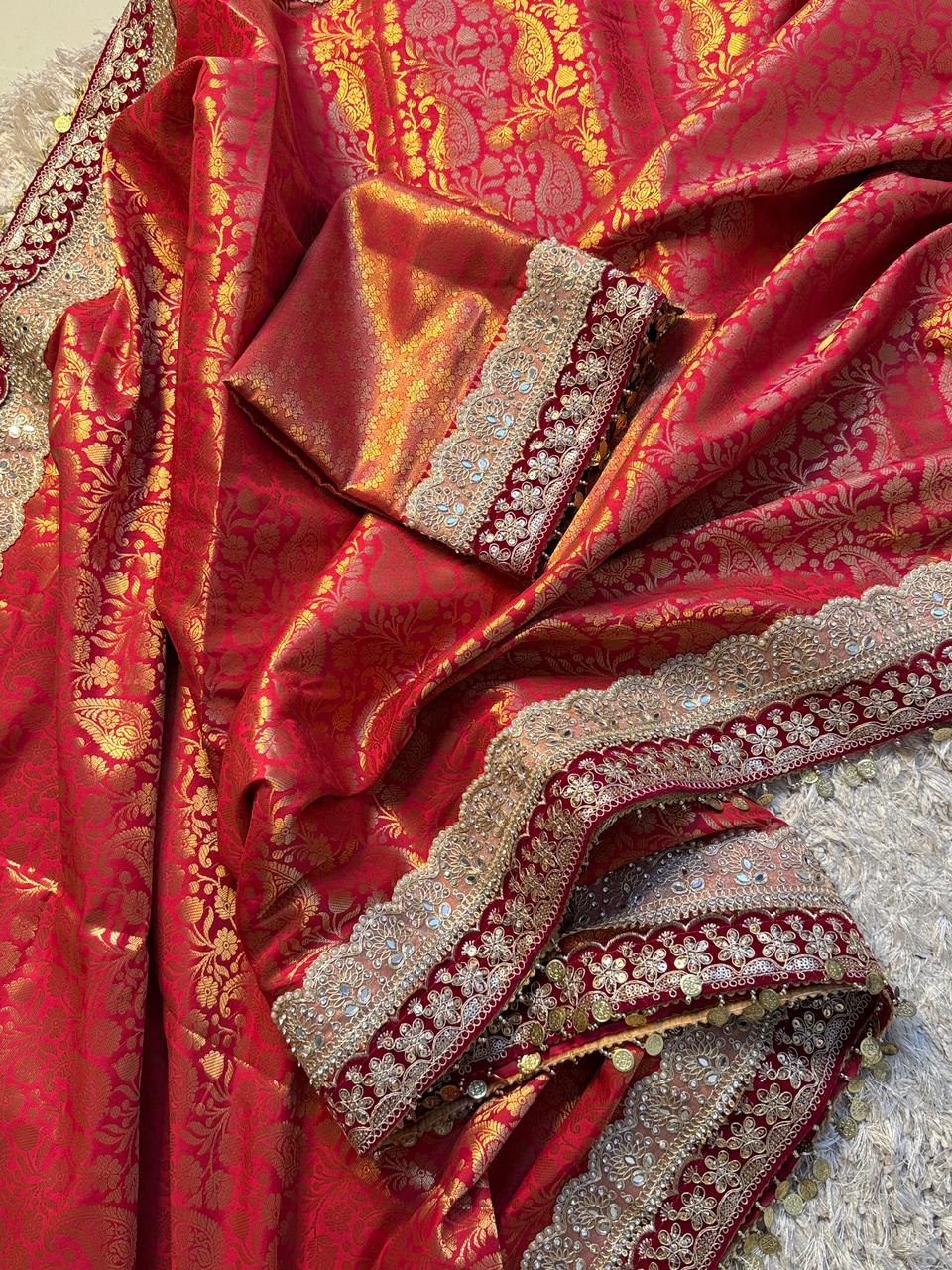 Banarasi Tissue Silk Saree With Blouse