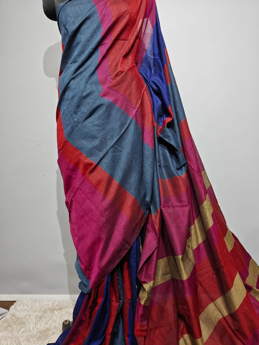 khaddi Cotton Silk Saree