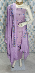 Cotton slub Embroidery Work Unstitched Suit.