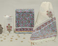 Hand Block Print Chanderi Silk Unstitched Suit