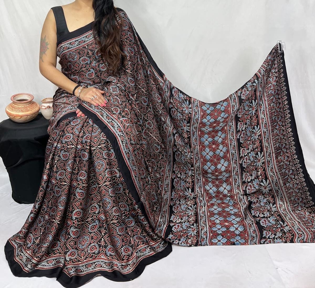 Pure Modal Silk Saree with blouse