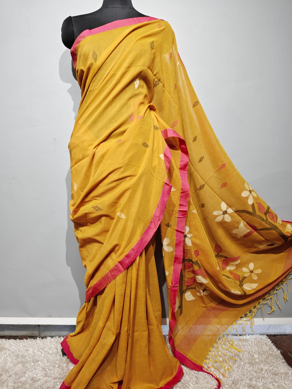Pure Cotton needle work jamdani Saree