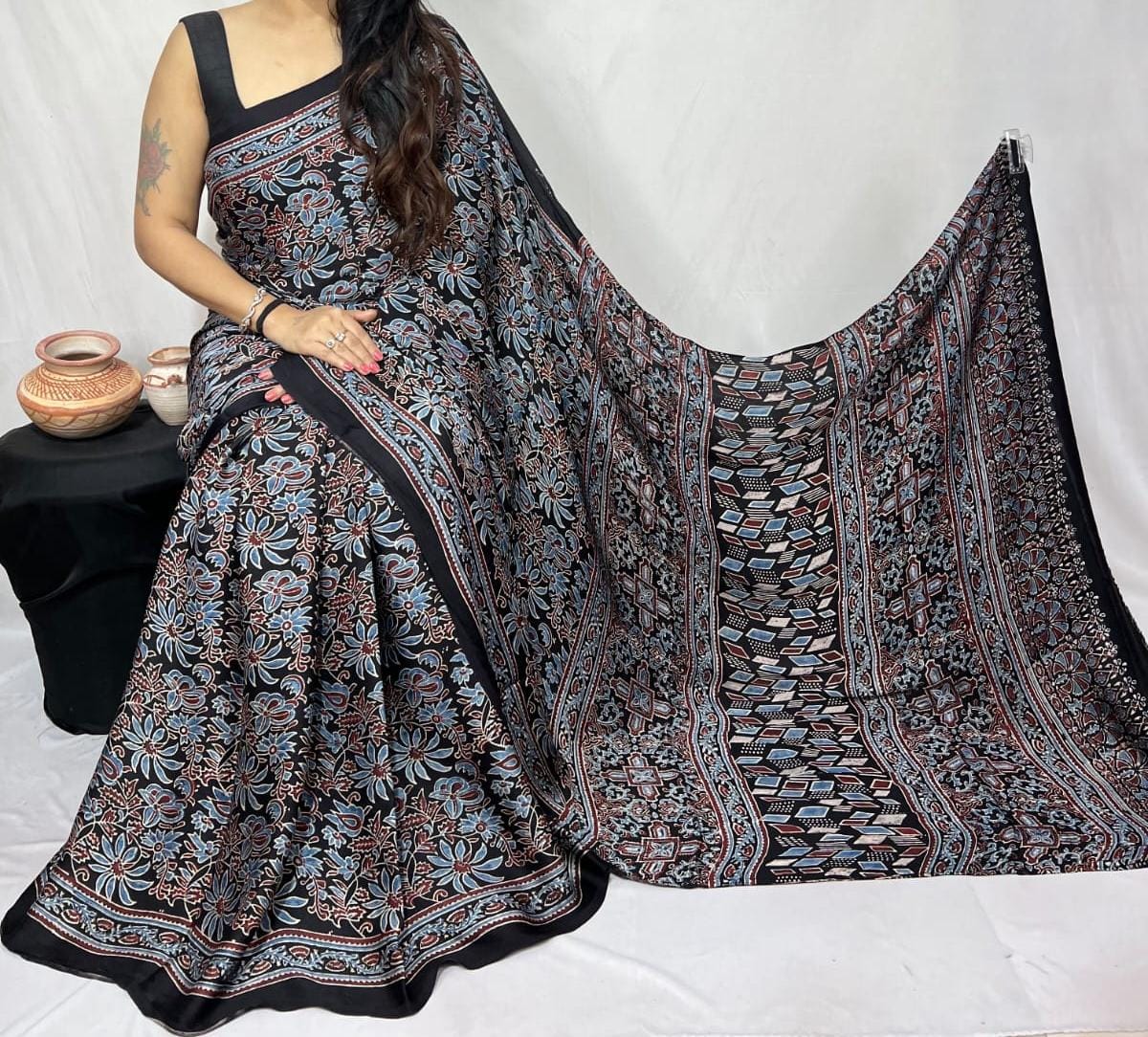 Pure Modal Silk Saree with blouse