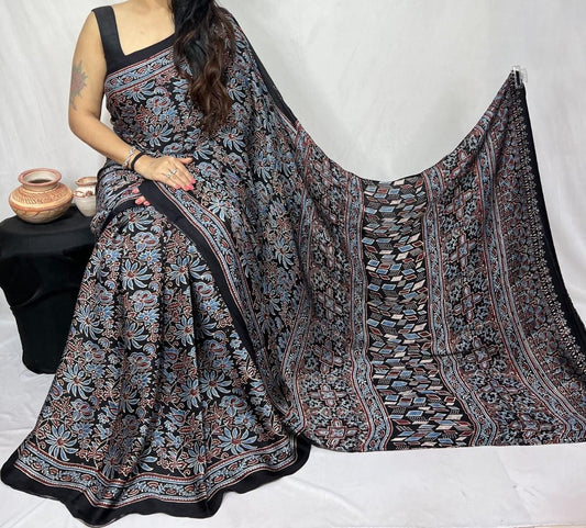 Pure Modal Silk Saree with blouse