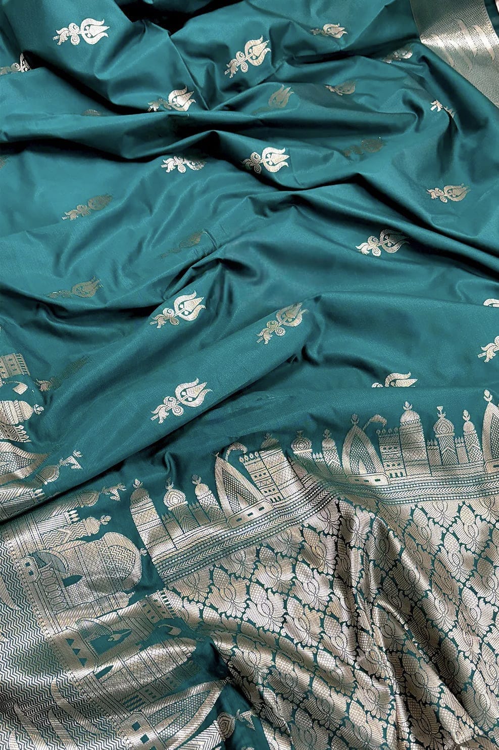 Banarasi Ganga Ghat katan silk saree