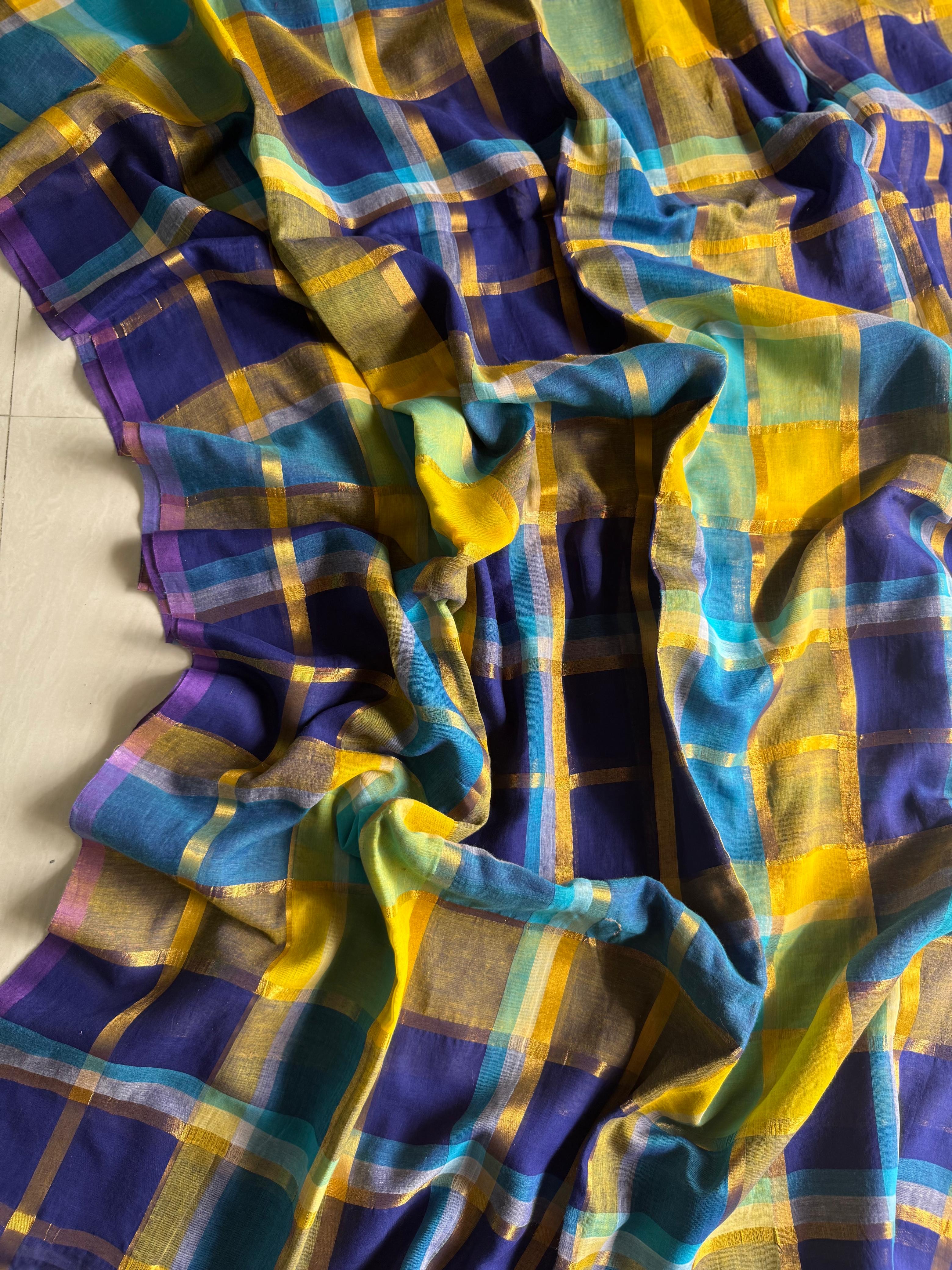 Beautiful Cotton Mulmul Saree Without blouse