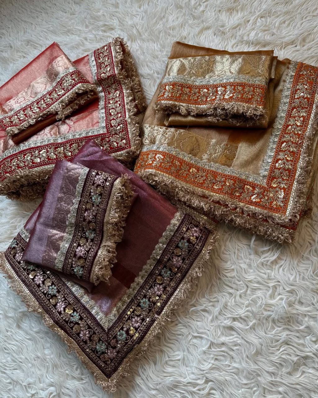 Banarasi Tissue Silk Saree With lace work border