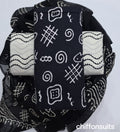 Pure cotton hand-block print suit with Chiffon dupatta