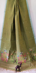 Pure Cotton needle work jamdani Saree With Blouse