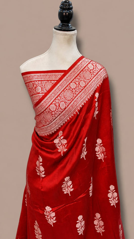 Banarasi Soft  Silk Saree With Zari Work