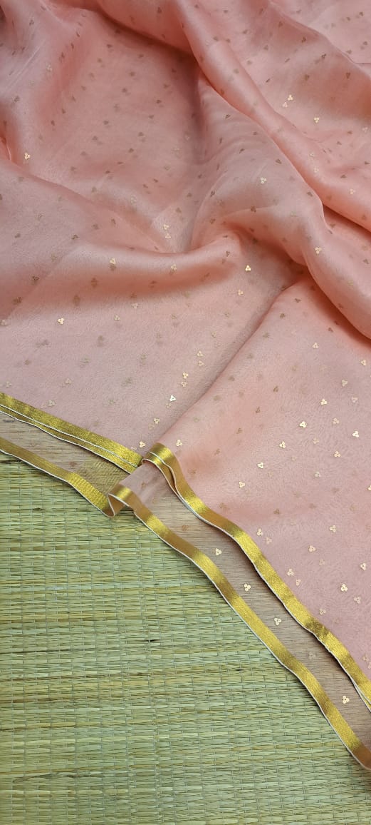 Bengal Handloom Pure Muslin Silk Saree With ( Silk Mark Certified)