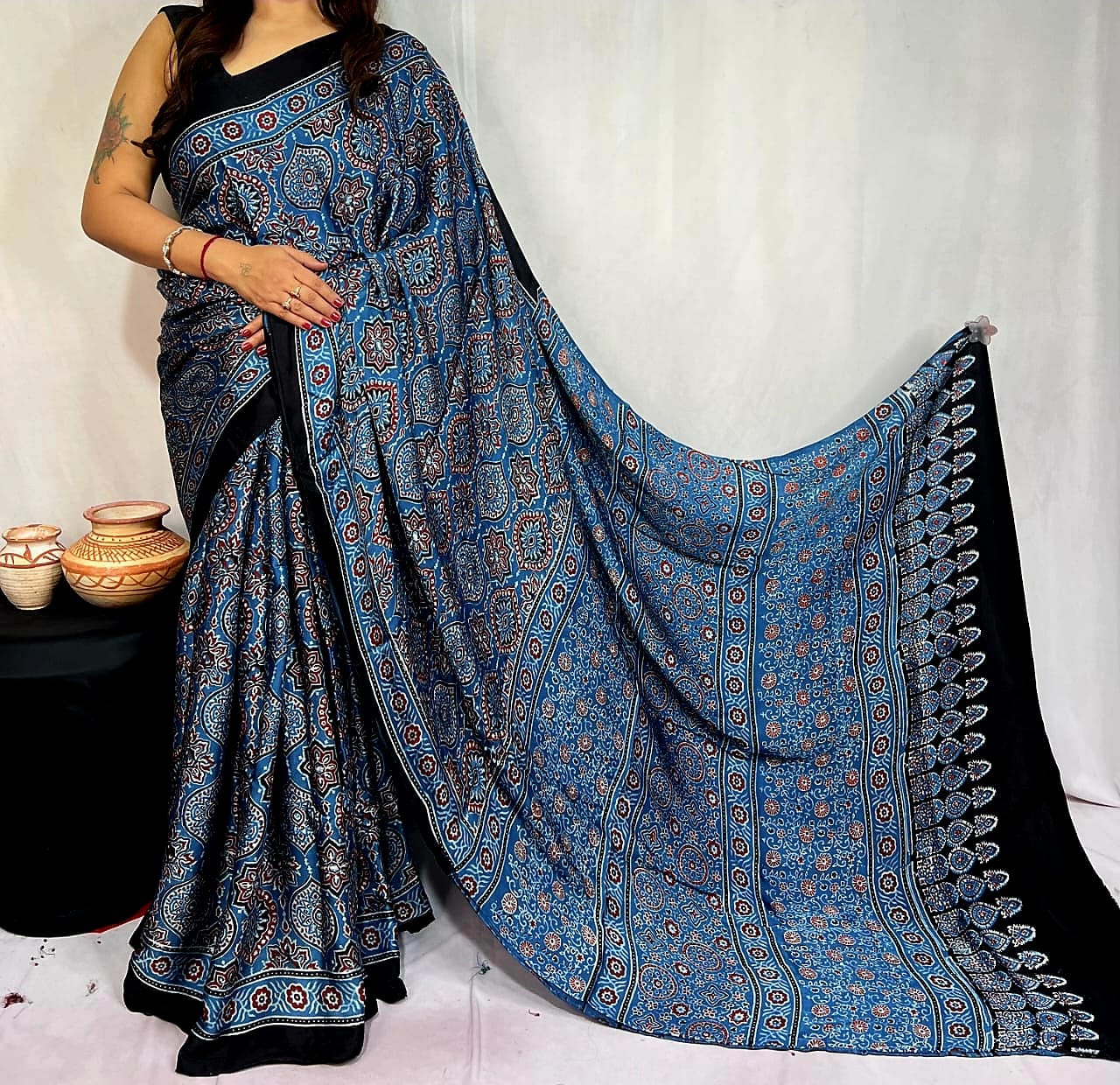 Pure Modal Silk Saree with blouse