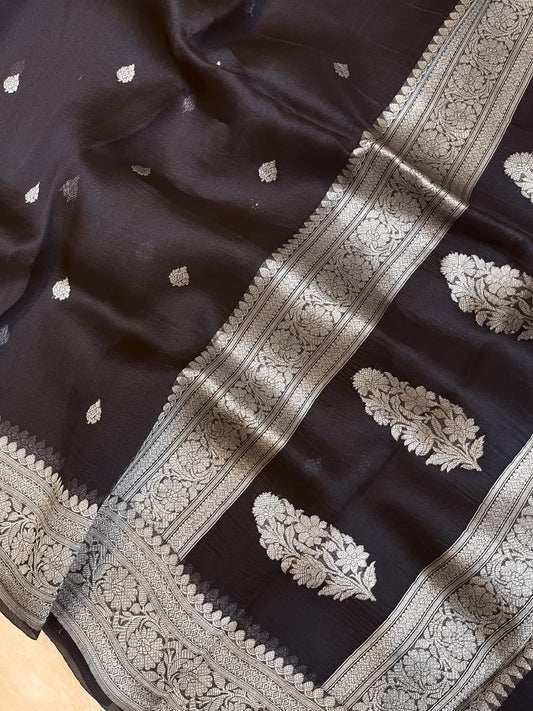 Banarasi Semi  Kora Organza soft silk  Saree
