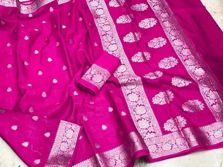 Banarasi  Georgette   Soft  Silk Saree With Zari Work