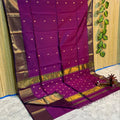 Maheshwari Cotton Silk Zari Work Saree With Blouse