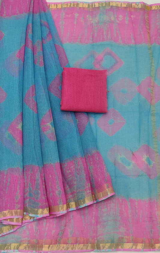 Kota cotton embroidery work Saree