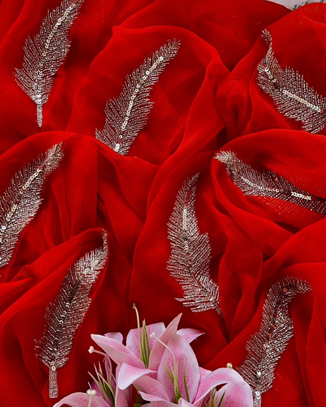 Pure Jaipuri Chiffon Saree