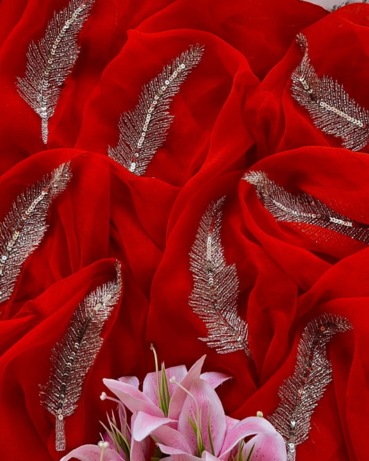 Pure Jaipuri Chiffon Saree
