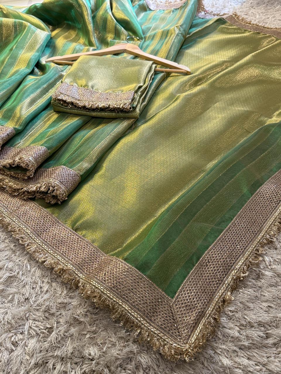 Banarasi Tissue Silk Saree With Blouse