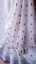 Pure Cotton Embroidery Work Saree With Blouse.