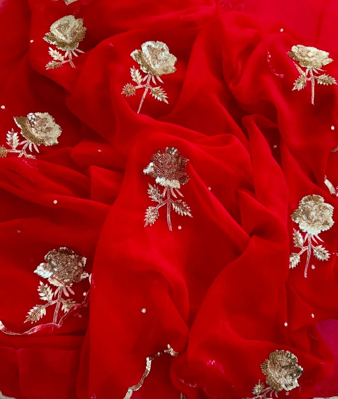 Pure Jaipuri Chiffon Saree