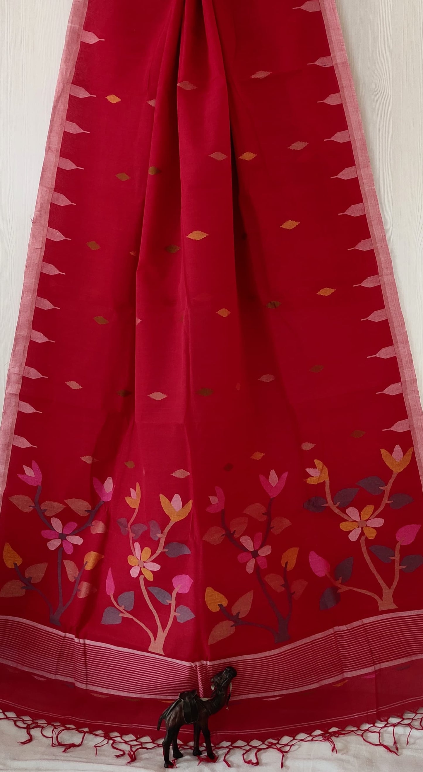 Pure Cotton needle work jamdani Saree
