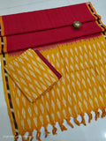 Pure  ikkat Cotton Unstitched Suit With Dupatta