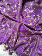 Pure Linen By Linen Embroidery   Saree With  Blouse
