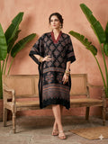 Pure Modal Silk Hand block Printed Kaftans Stitched suit With Hand Mirror Work