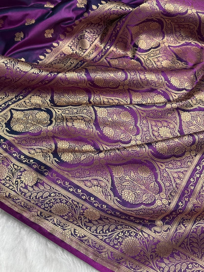 Banarasi Pure katan mashru silk saree With Blouse