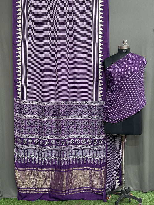 Pure Modal Silk Saree with blouse