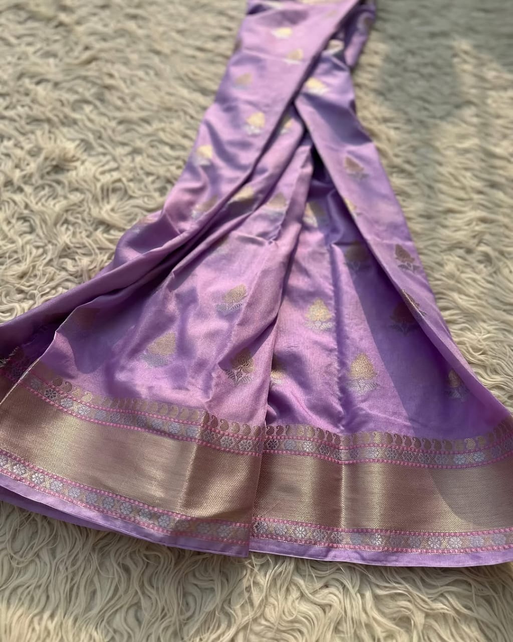 Banarasi Semi Khaddi Katan Georgette   Saree