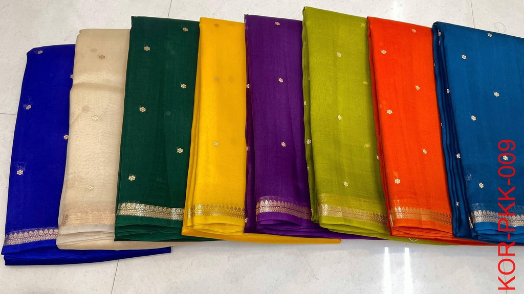 Pure Handloom banarasi  kora Silk Saree