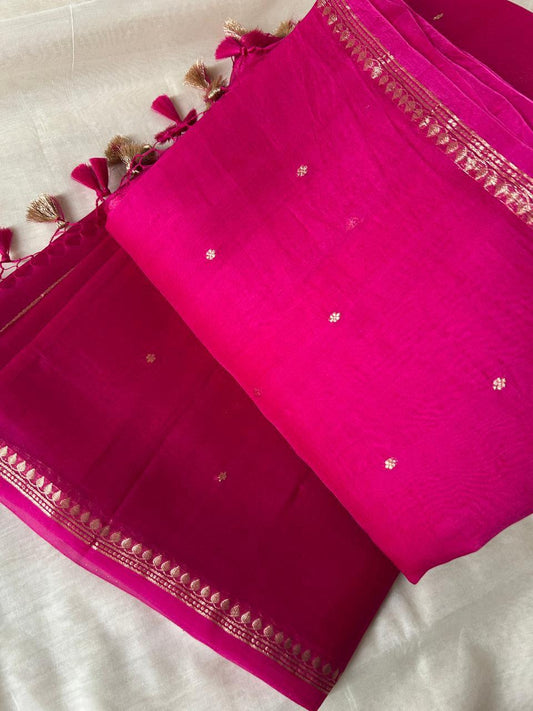 Pure Handloom banarasi  kora Silk Saree