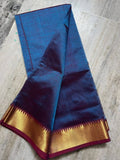 Pure Cotton Silk Mangalagiri Saree With  Blouse