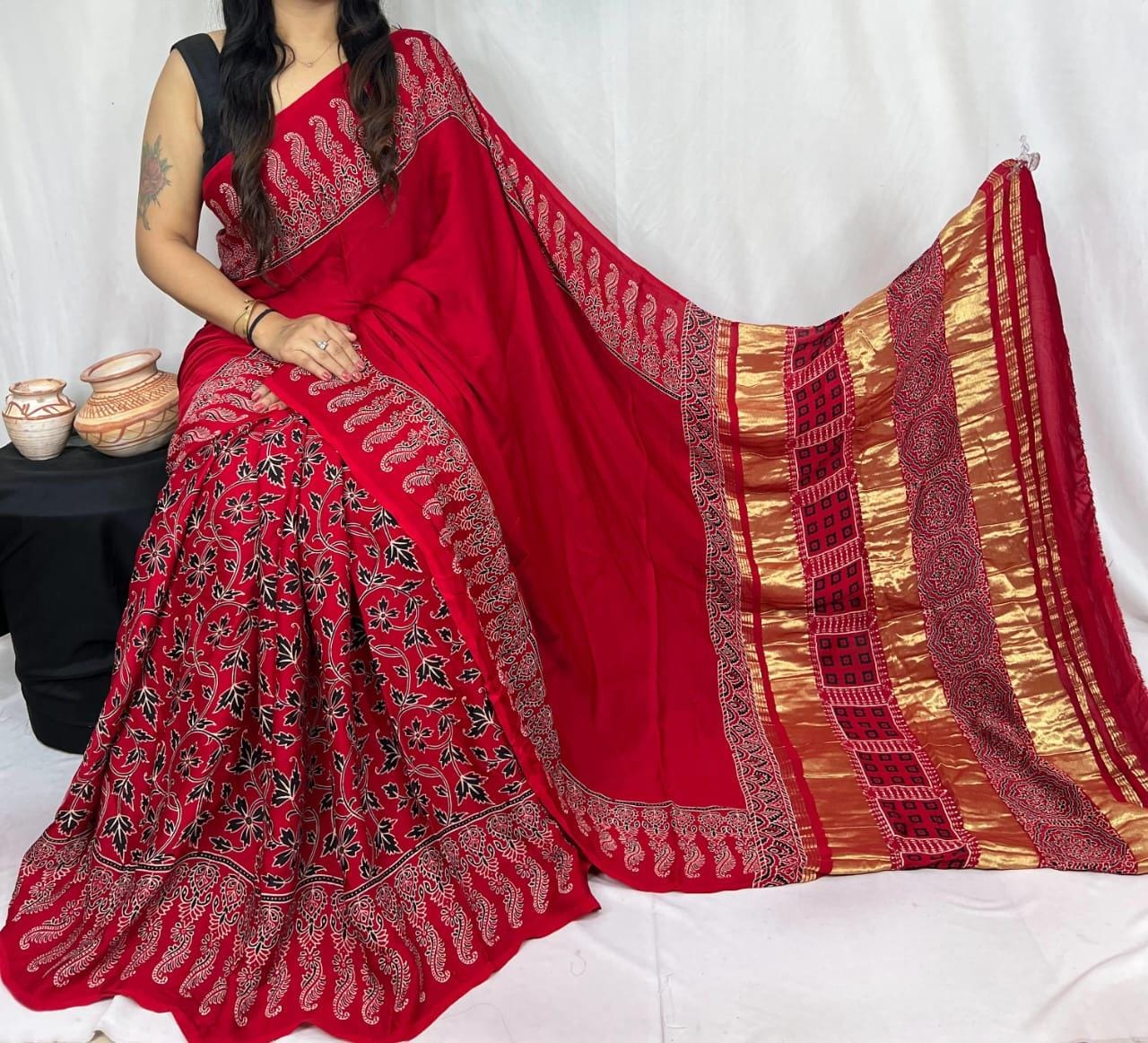 Pure Modal Silk Saree with blouse