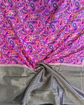 Pink color Banarasi Handloom Silk Multi Meena Zari Work Saree