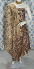 BHAGALPURI   KATAN MADHUBANI PRINT UNSTITCHED SUIT