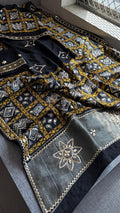 Pure Munga Silk Gotta Patti Work Saree With Blouse
