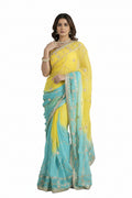 Pure Diamond Chiffon Gota Patti  Work Saree With Blouse