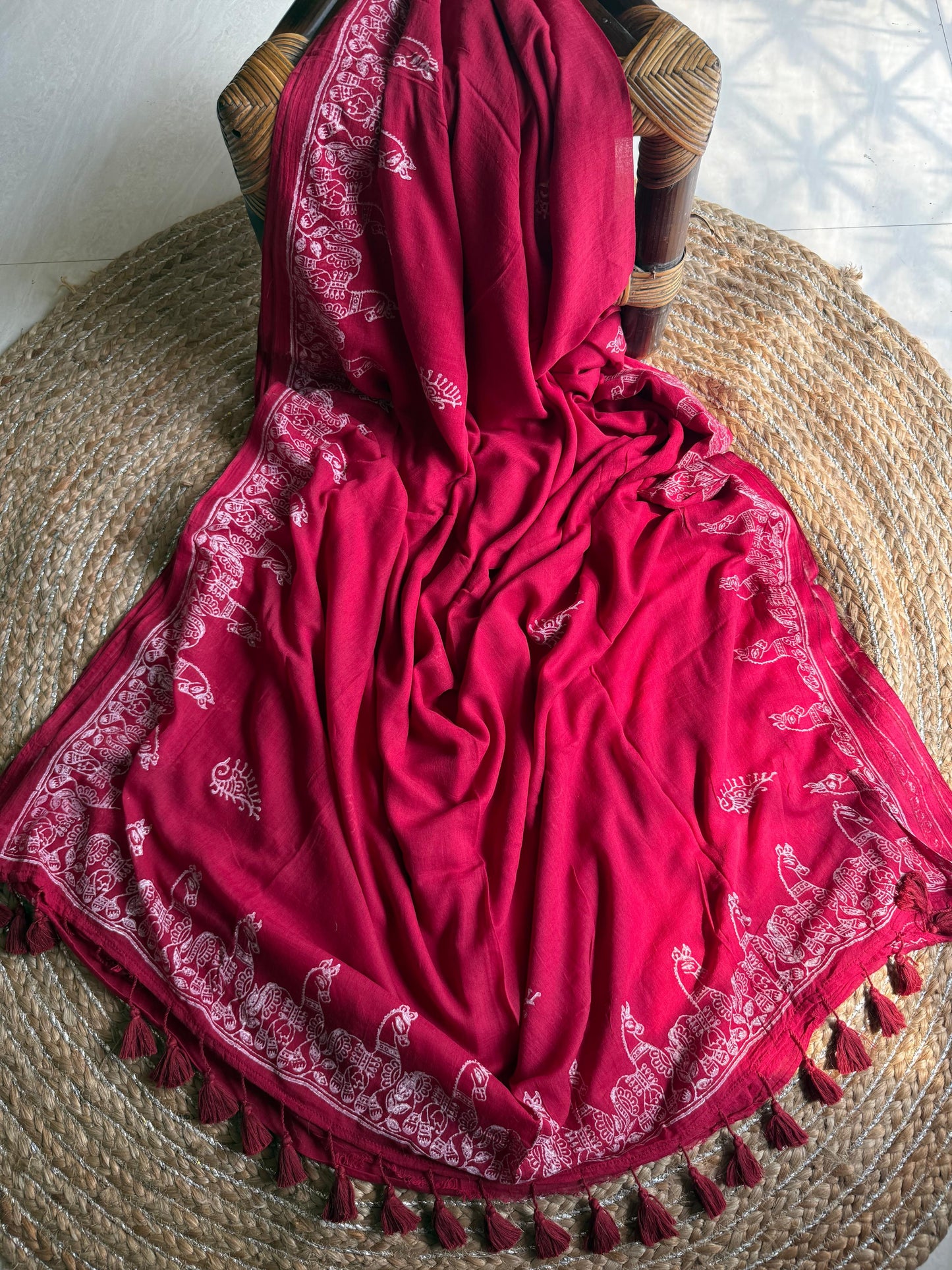 Beautiful Cotton Mulmul  Saree