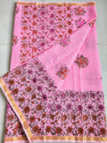 Beautiful kota cotton hand brush print work saree