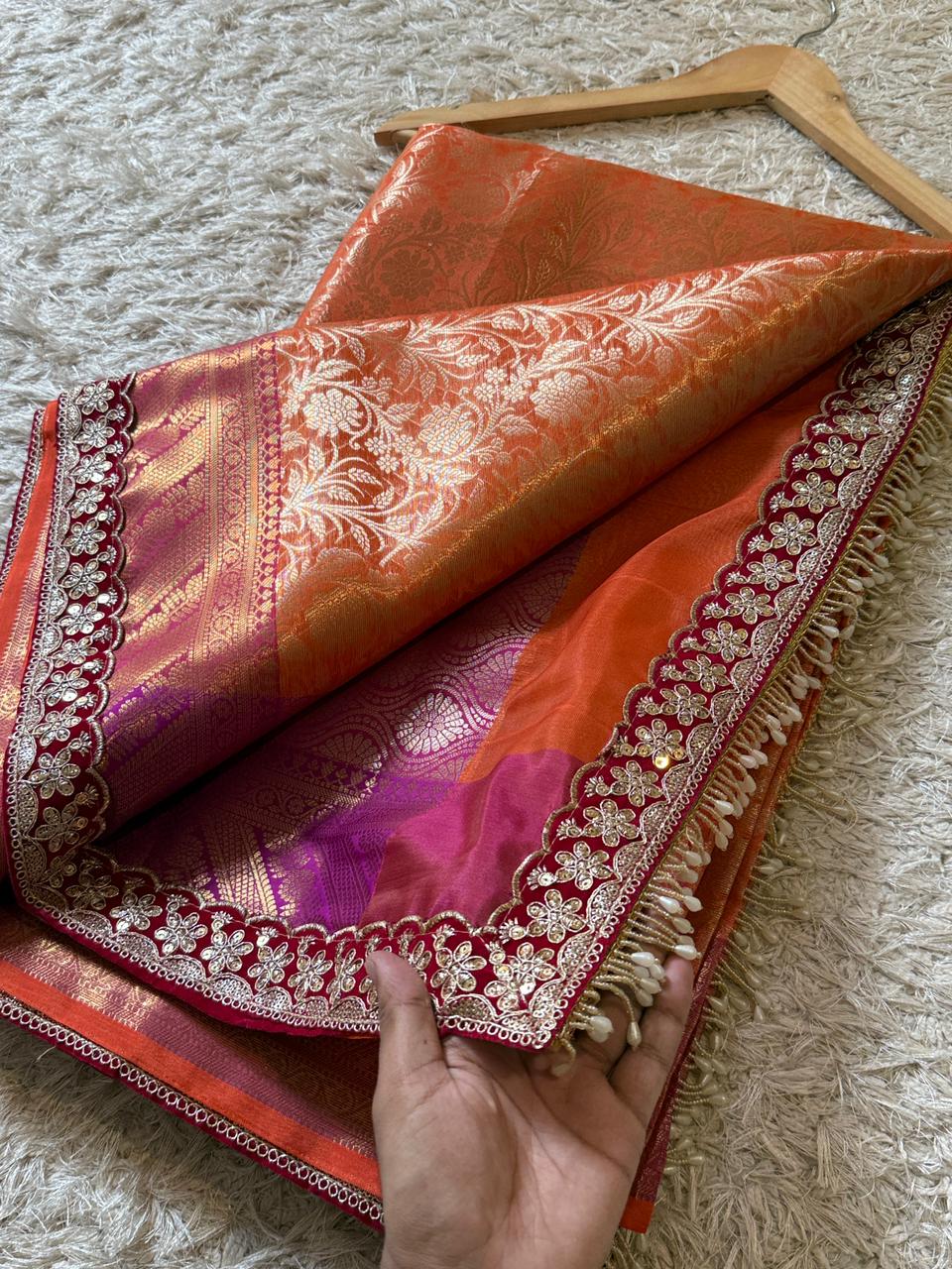 Banarasi Tissue Silk Saree With Blouse
